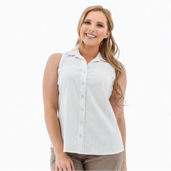 Women's Old Ranch Rae Tank Top Sleeveless Button Up Shirt Blouse 2-Pack Size S - Picture 12 of 16